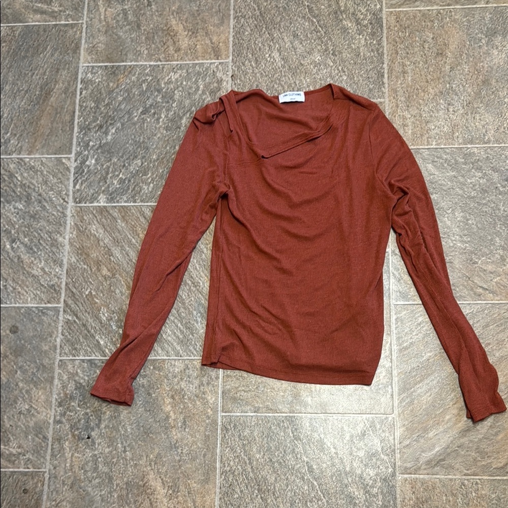 LNA Rust Long Sleeve Women's Top
